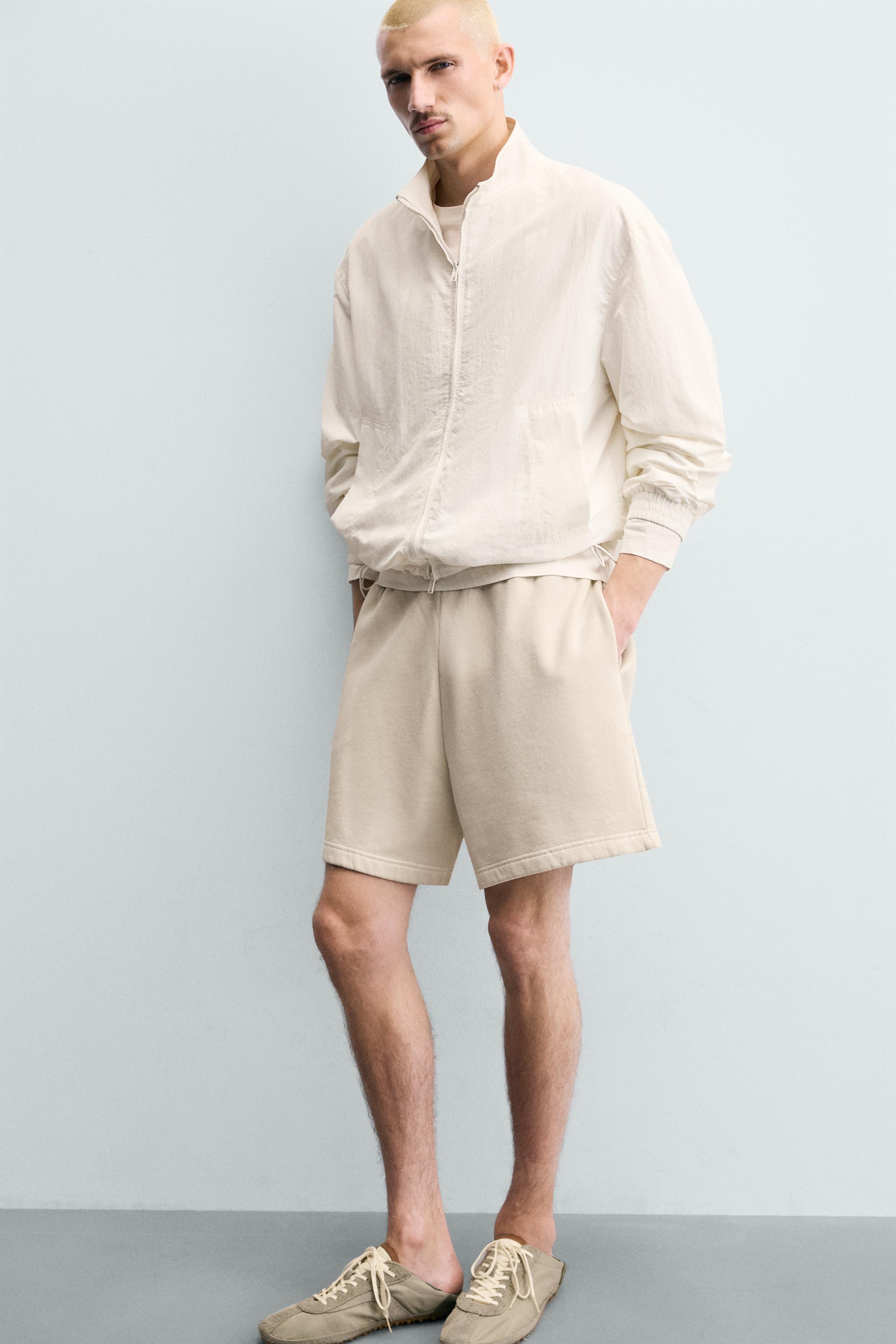 WASHED TEXT PRINT JOGGER SHORTS